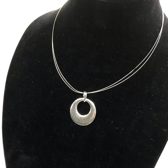 Claire's Jewelry - Stainless Wire Circle Necklace